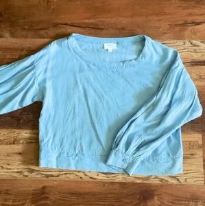 Everly Chambray Crop Top